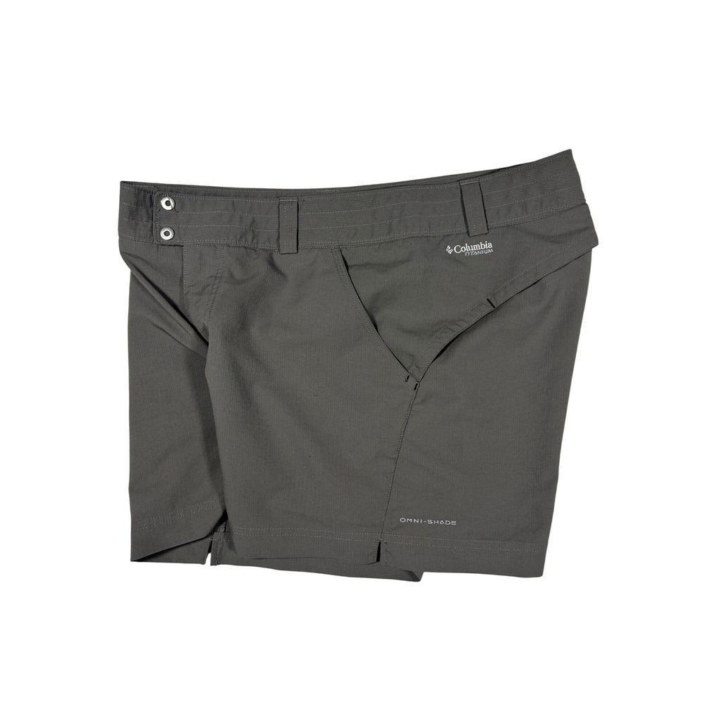 Columbia Titanium Omni-Shade Shorts Womens 12 Grey  Hiking‎ Outdoor 5 Inseam